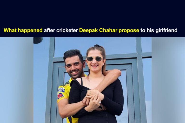 See what happened after cricketer Deepak Chahar propose to his ...