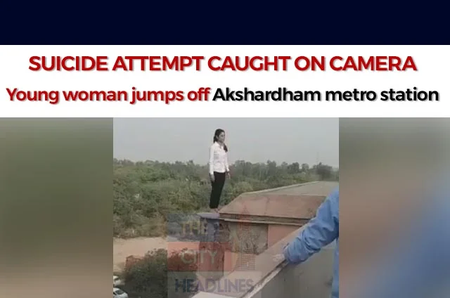 WOMAN JUMPS OFF METRO STATION